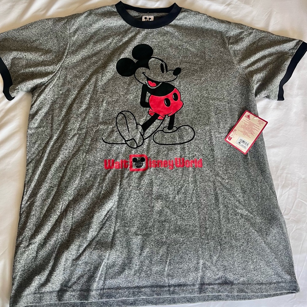 NWT Walt Disney World Mickey Mouse T-Shirt Heather Gray Men’s Large